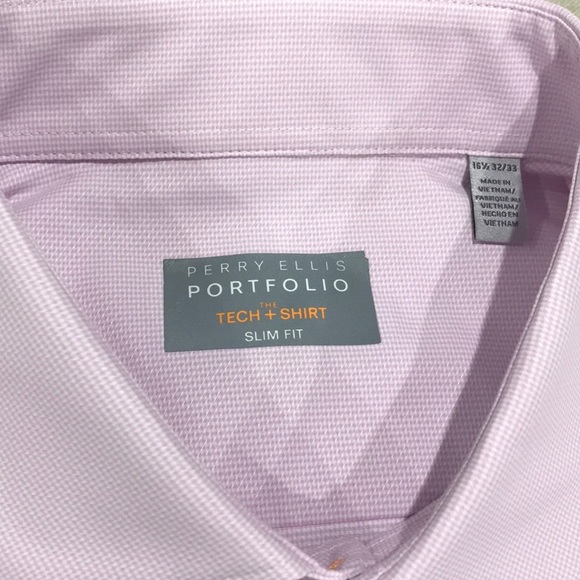 Perry Ellis Men's Slim Fit Dress Shirt - Picture 3 of 6